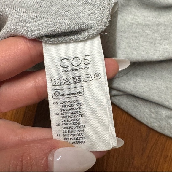 COS Short Sleeve A-Line Pocket Dress – Light Grey (Size S) 🌿✨ - Picture 6 of 6